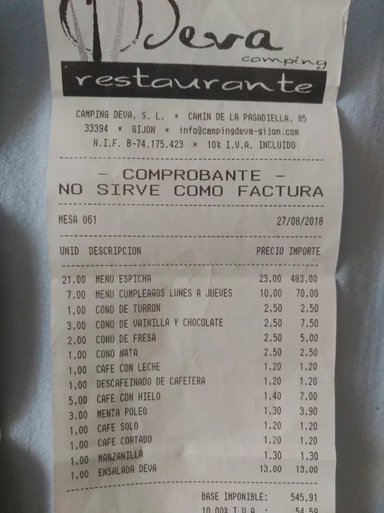Restaurante Merendero Camping Deva
