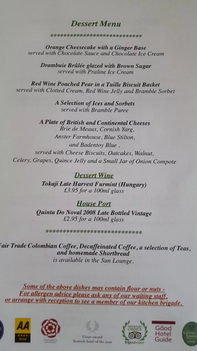 Dining at The Green Park Hotel