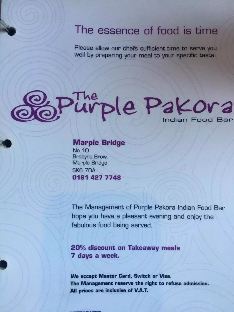 The Purple Pakora Marple