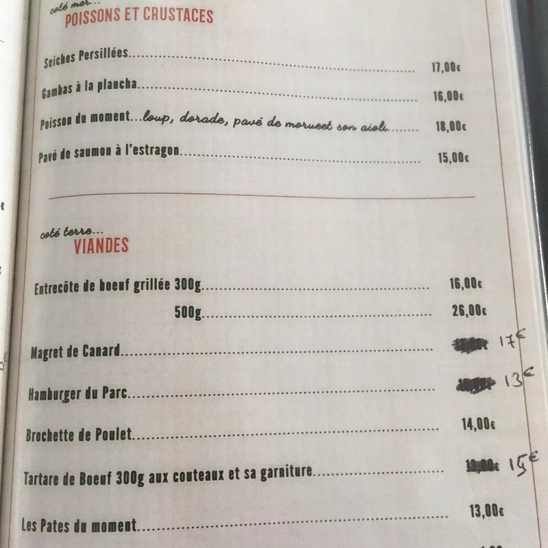 Brasserie Du Parc chez Seb