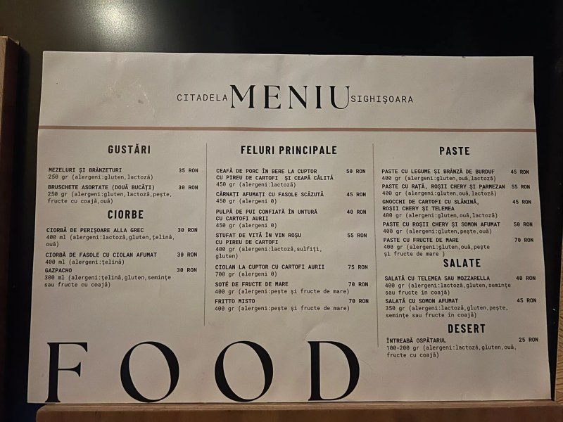Citadela Bistro Sighisoara