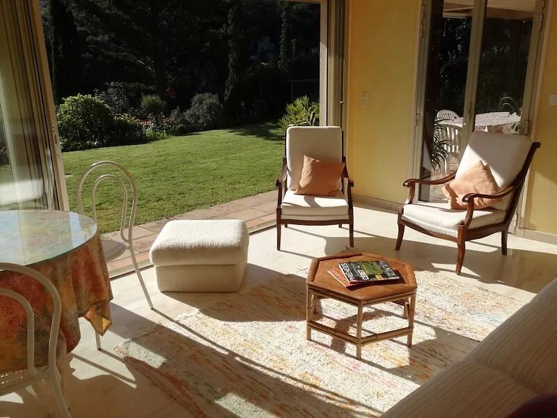 Apartment in large villa with pool