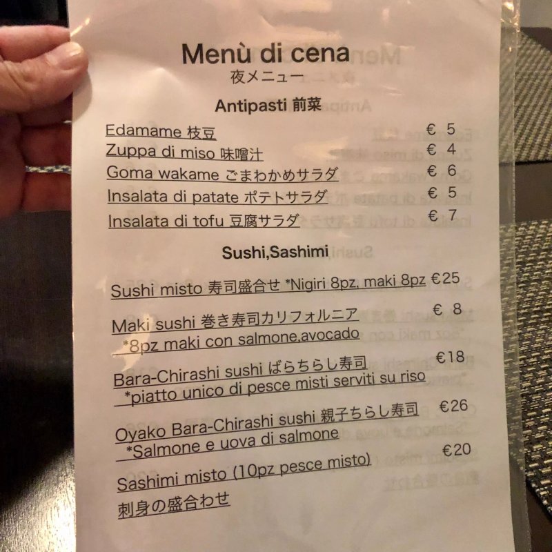 Ristorante cucina giapponese Satokina