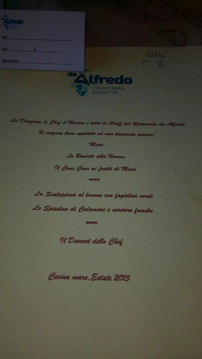 Bar Pizzeria Ristorante Da Alfredo