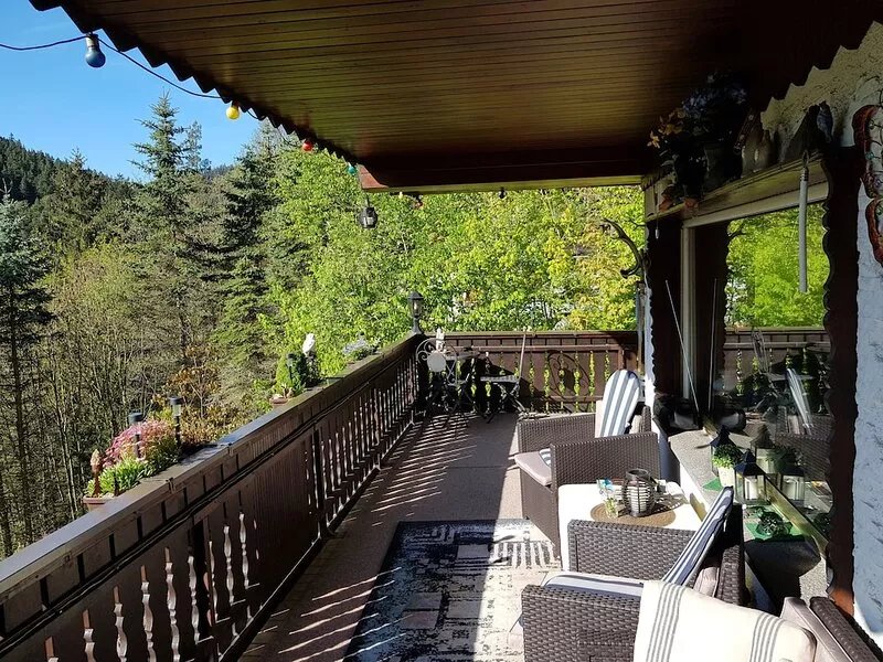 On the edge of the forest with a beautiful panoramic view of 2 valleys