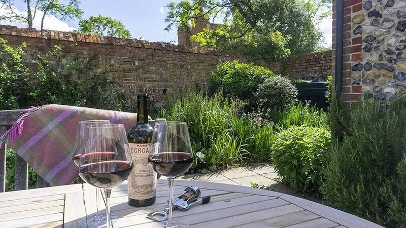 Country house in the walled garden of historic West Stow Hall