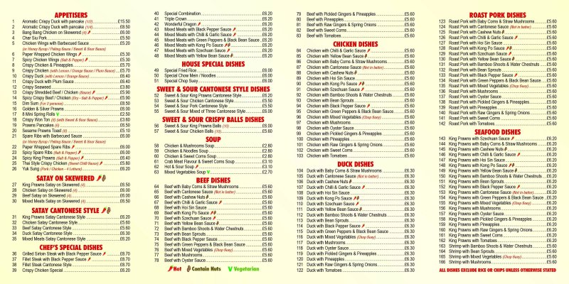 Sunny Hill Chinese Takeaway
