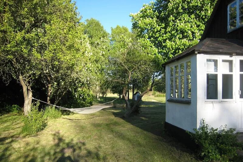 Tastefully decorated Skåne meadow in nature reserve near the sea
