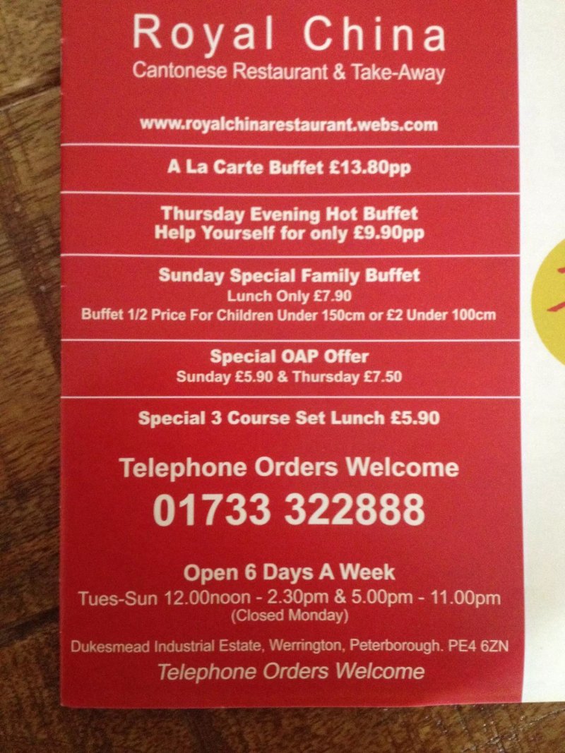 Royal China Cantonese Restaurant and Takeaway