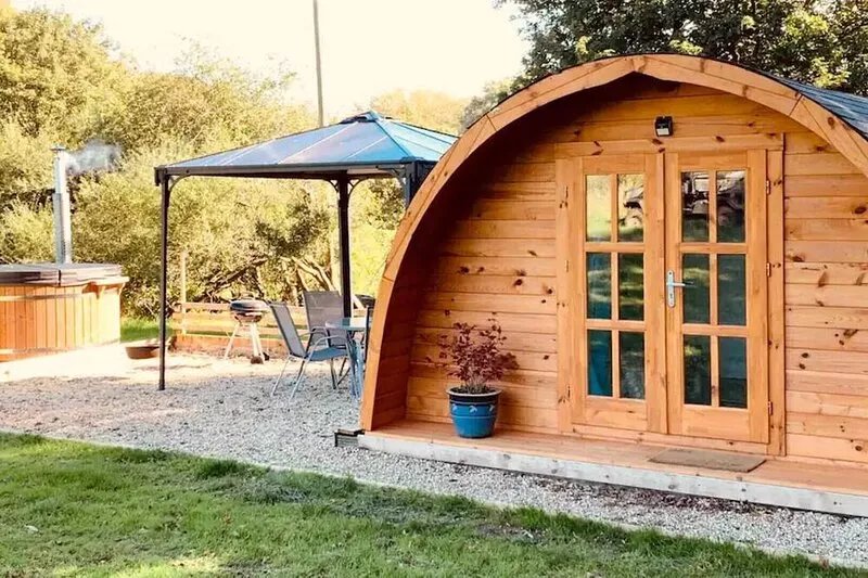Secluded Glamping Pod With Private Hot Tub