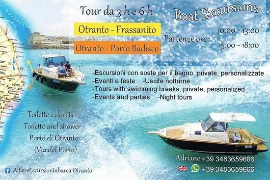 Alfiere Escursioni in barca Otranto