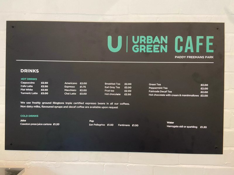 Urban Green Cafe Paddy Freeman's Park