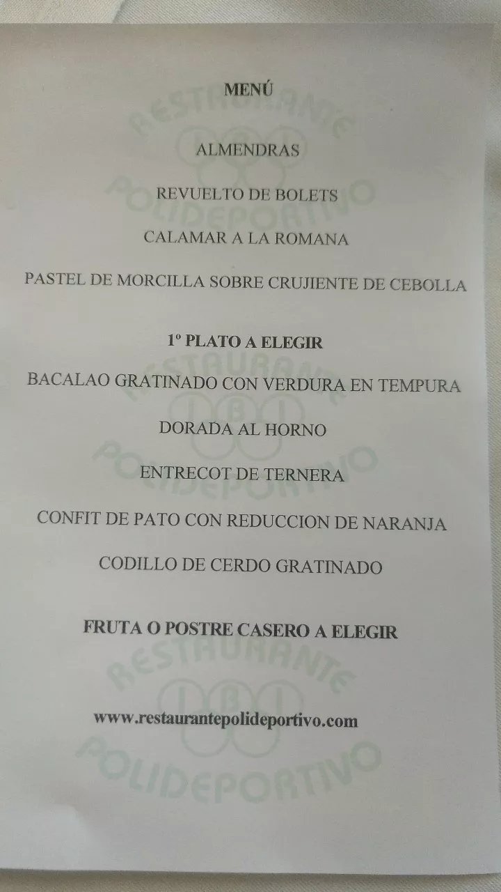 Restaurante Polideportivo
