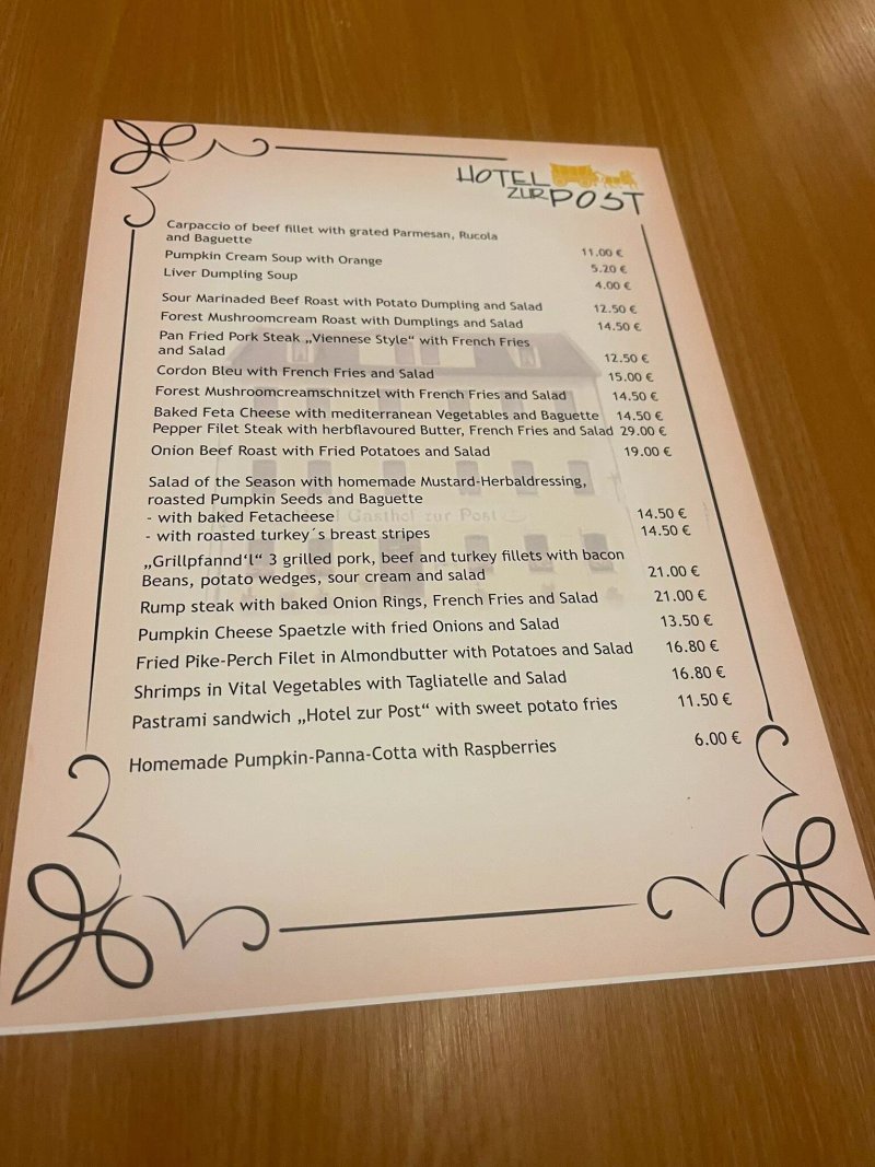 Hotel Zur Post Restaurant