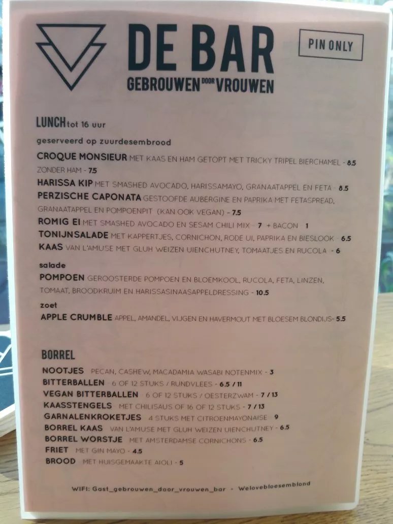 Gebrouwen door Vrouwen BAR