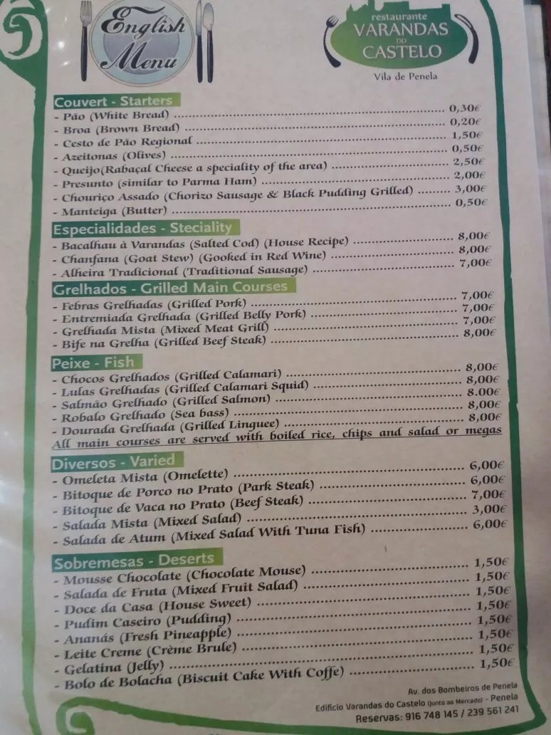 Restaurante Varandas do Castelo