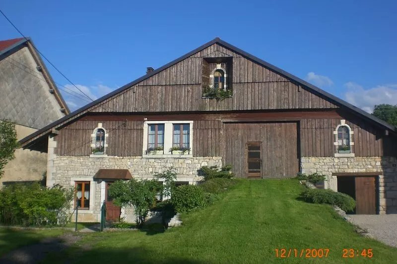old renovated Comtoise farm in La Chenalotte, a village 20 km from Switzerland