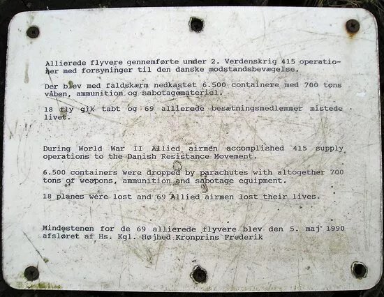 Mindesten For De Allierede Vaabenflyvere