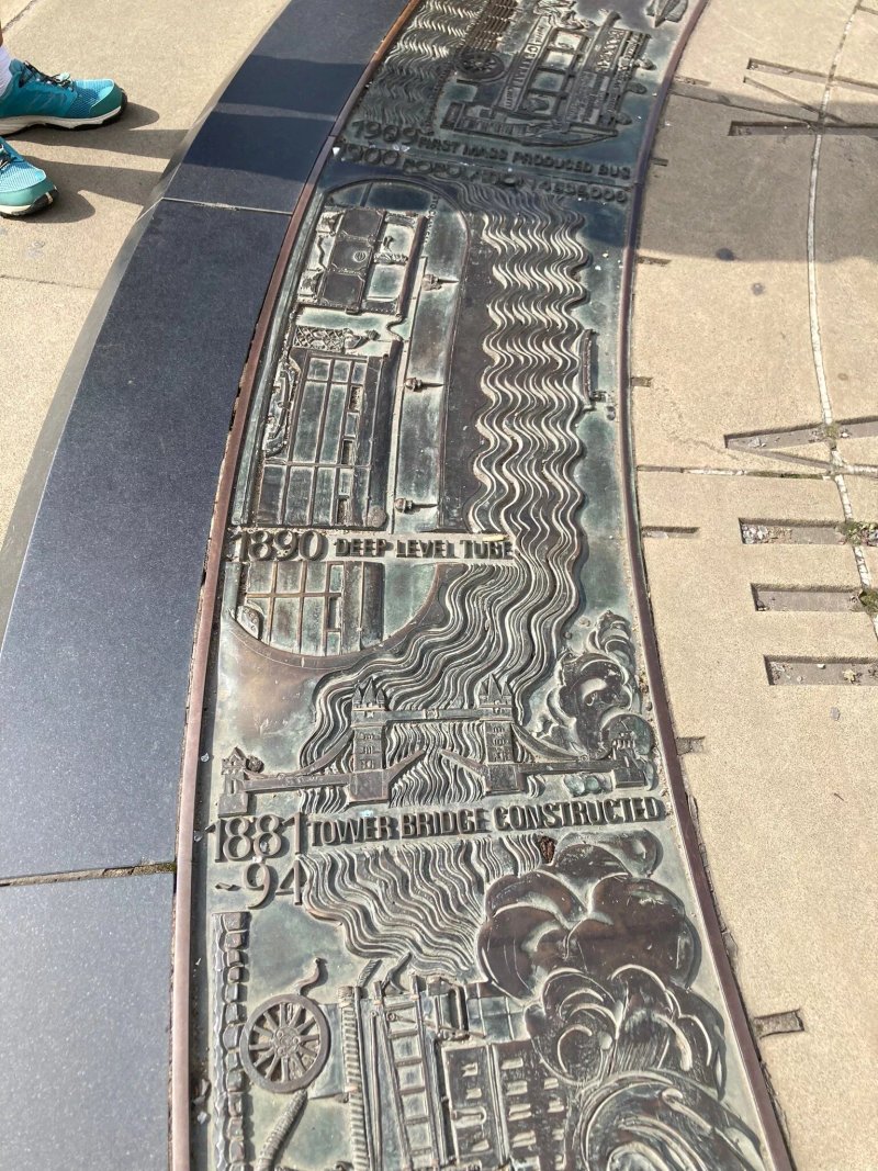 Sundial At The Tower Hill Underground Station