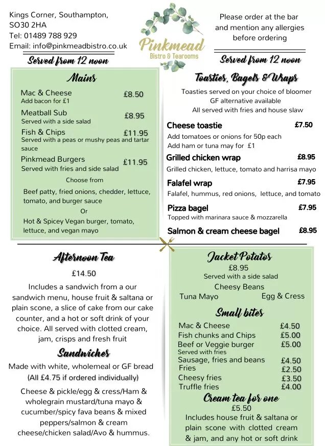 Pinkmead Bistro & Tearooms