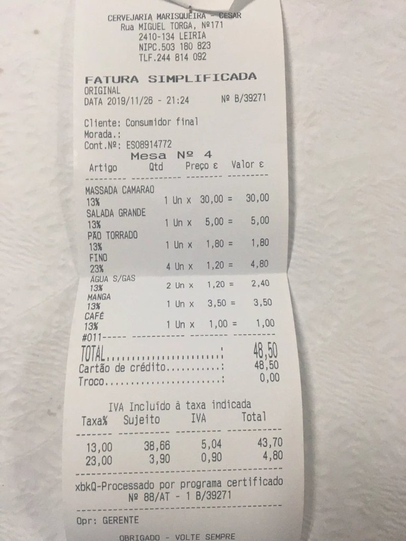 Cervejaria Marisqueira Cesar