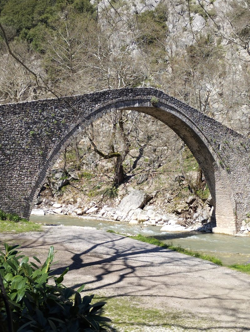 Arched Bridge of Portaikos River at Pyli