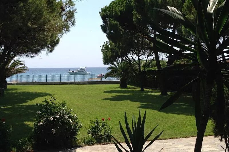 3 or 5  BEDROOM BEACHFRONT VILLA ON MARATHON BAY - SCHINIAS,  AMID PINE TREES