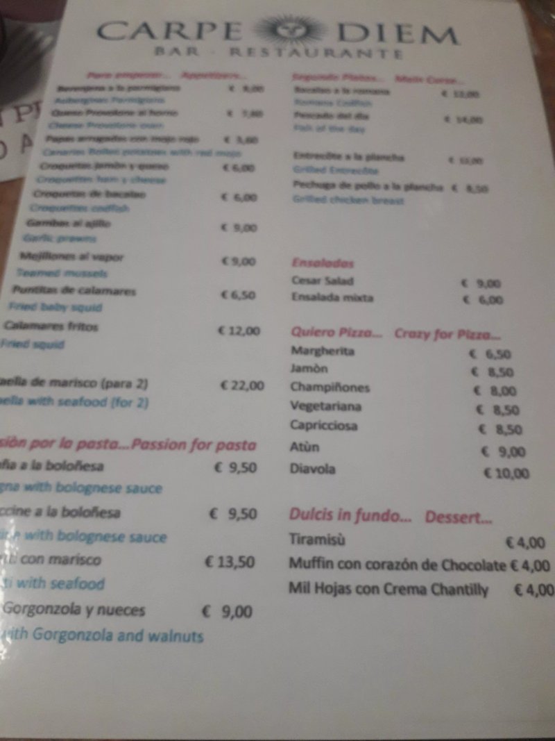 Restaurante Cafeteria Carpe Diem