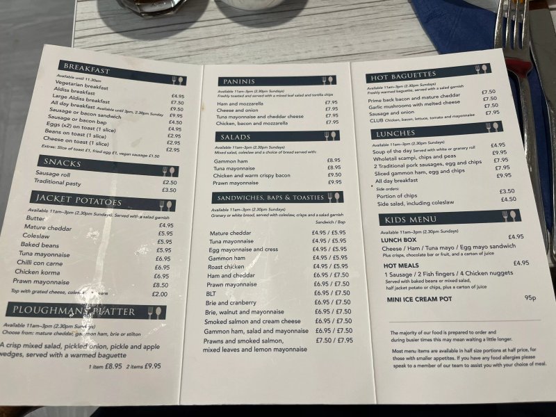 in-store restaurant at Aldiss store