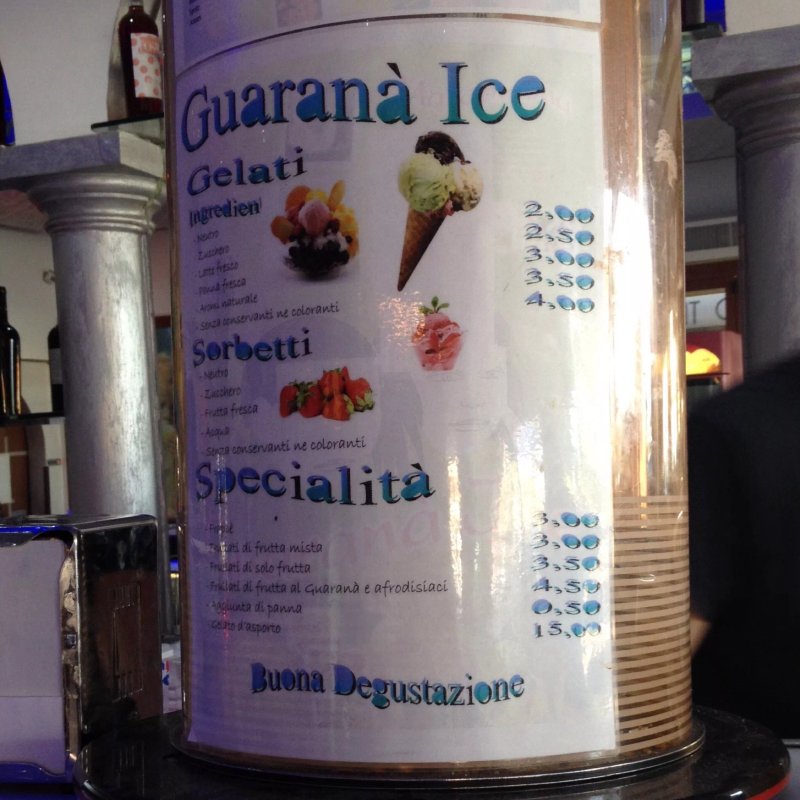 Guarana’ ice wine bar