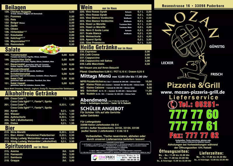 Mozan Pizzeria & Grill