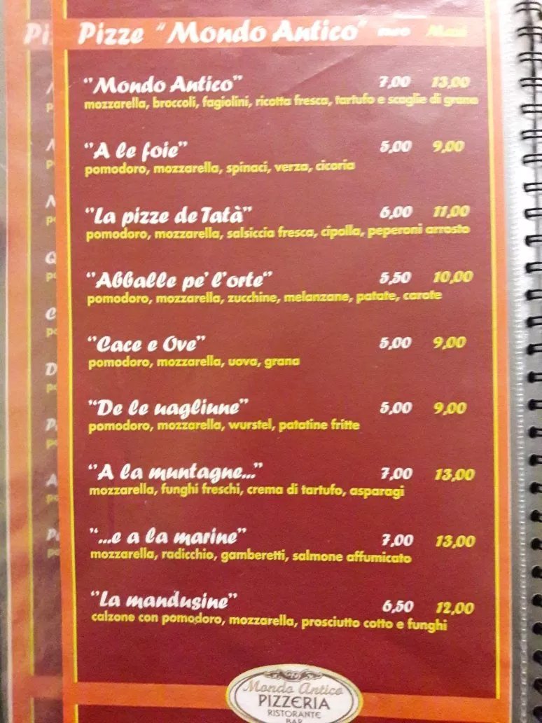 Pizzeria Ristorante Mondo Antico