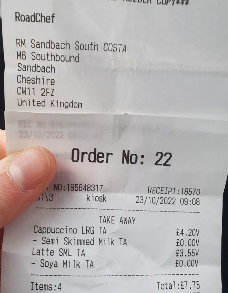 Costa - Sandbach Services