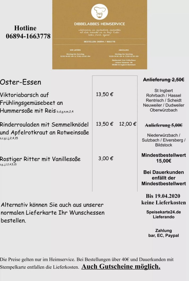 Dibbelabbes Heimservice & Restaurant Zum Kulturhaus