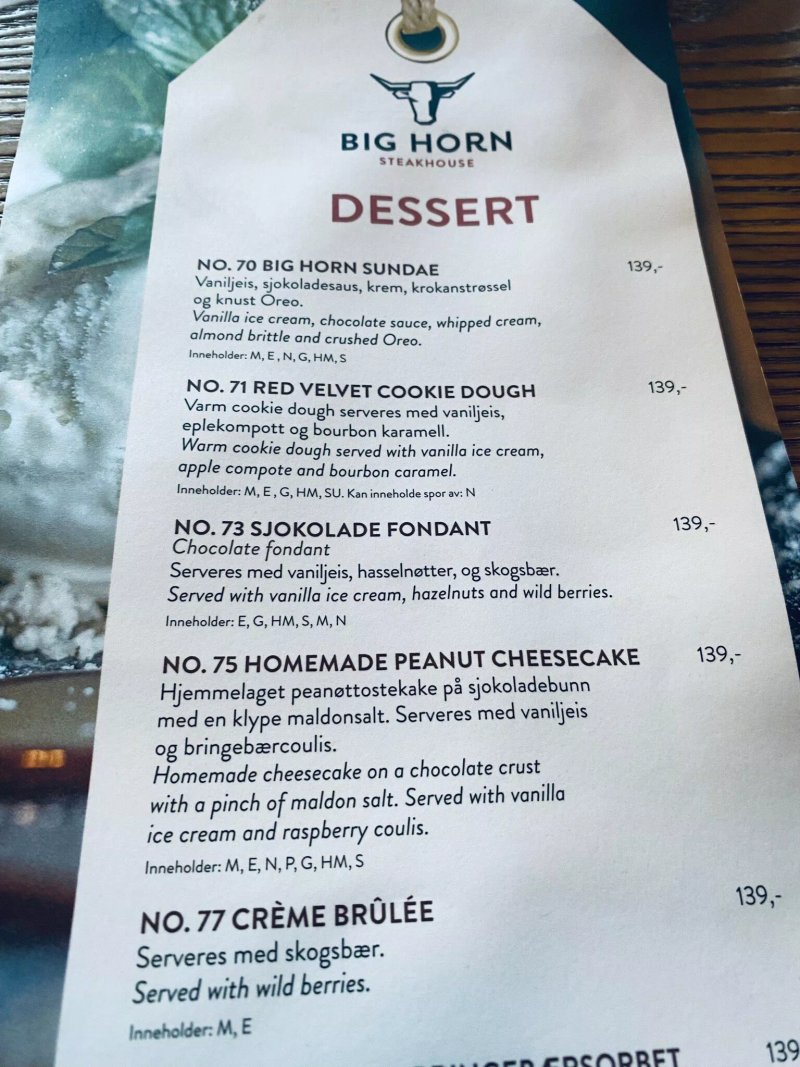 Big Horn Steakhouse Drammen