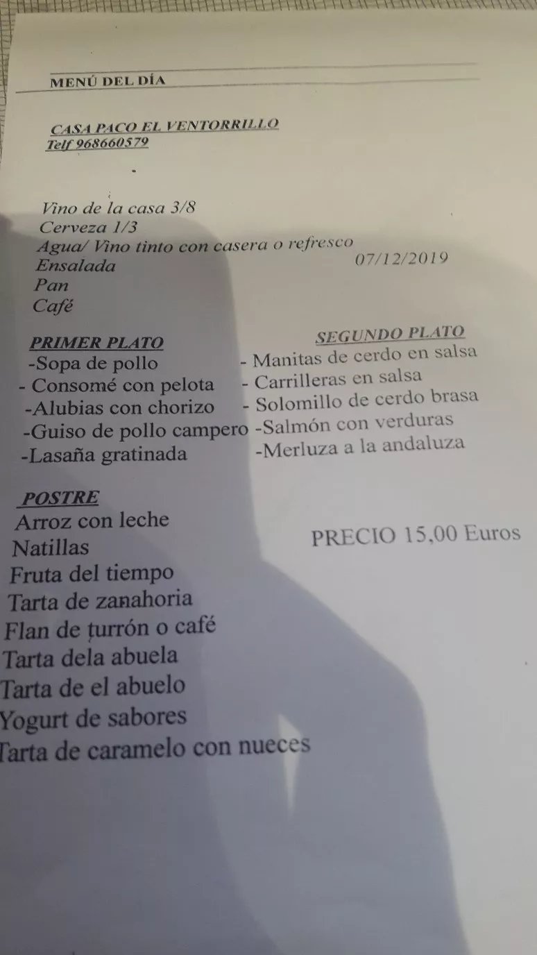 Ventorrillo Casa Paco