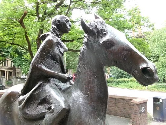 Cloaked Horseman Statue