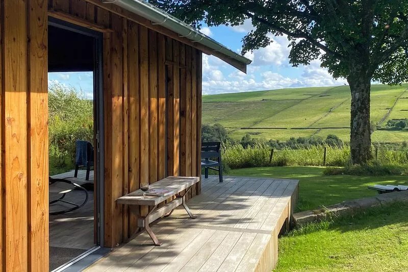 Characterful property with 5 acres of land in the hills above Hebden Bridge