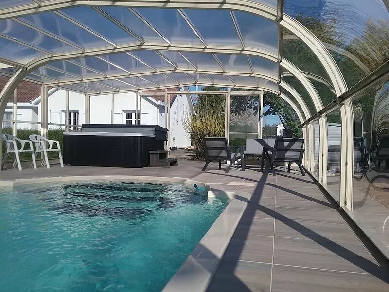 HOUSE 4 PERS + SPA + HEATED POOL CALM & REST IN MARAIS POITEVIN VENDÉE