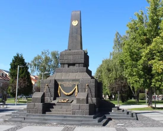 A monument to fallen soldiers of the Soviet Army