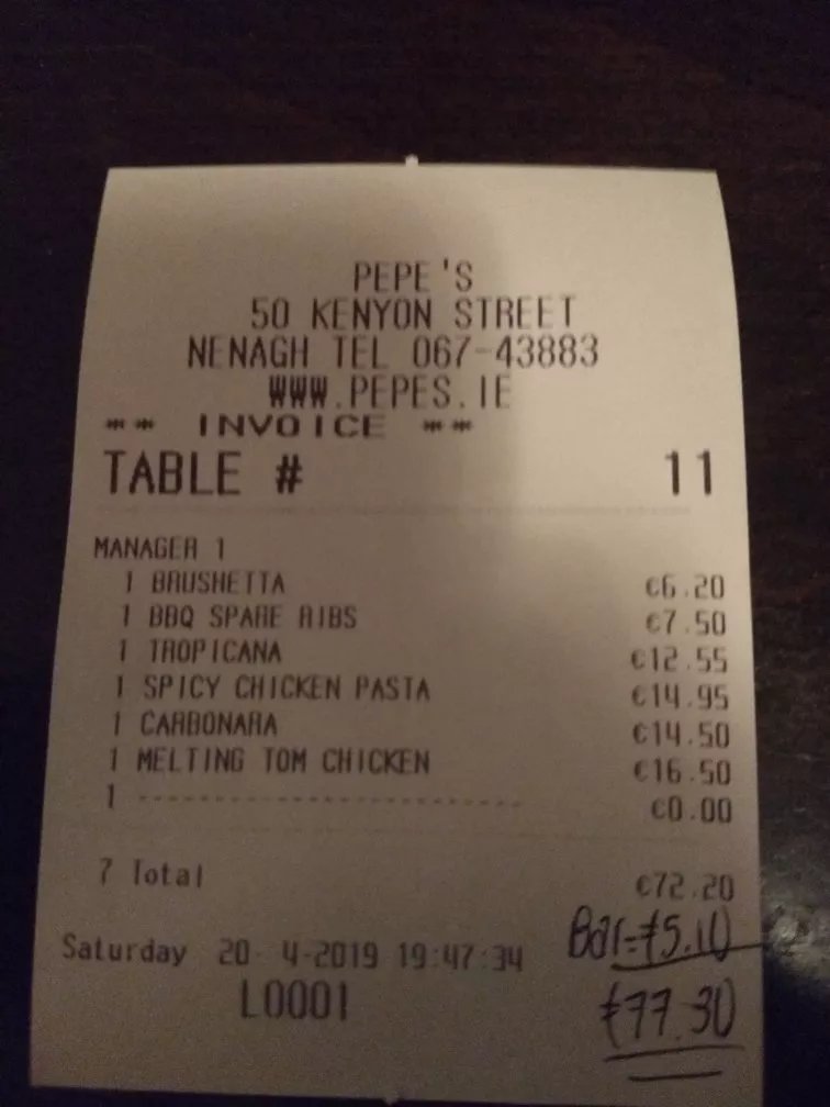 Pepes Restaurant Nenagh