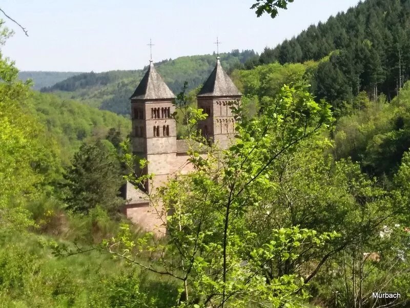 2-star chalet in a green setting with a view of the Romanesque Abbey