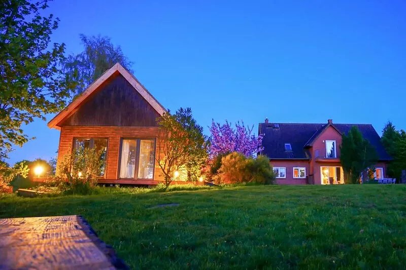 Vacation home for up to 12 people on the Baltic Sea / Bodden with rowing boat