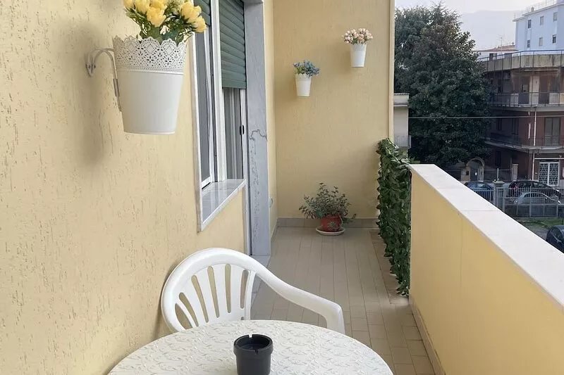 Apartment located within a park with free parking space.