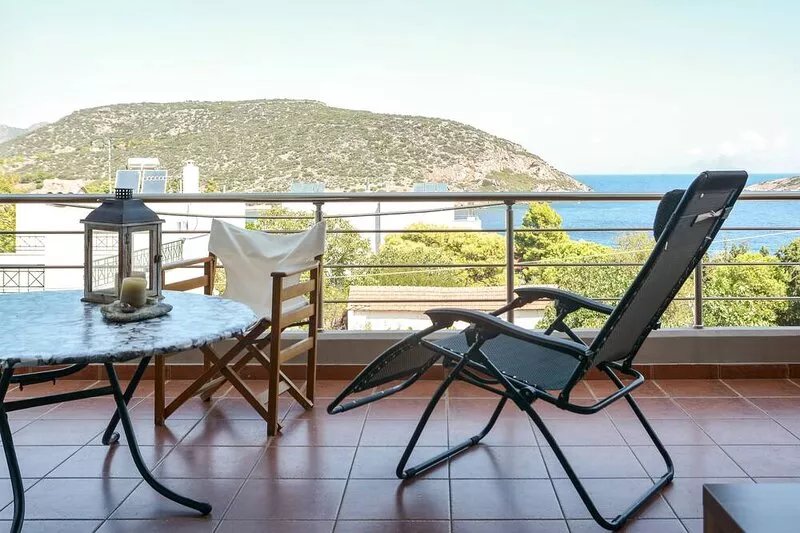Serenity apartment -1st floor -panoramic seaview-Seashore 150 m away-AMA 1803.