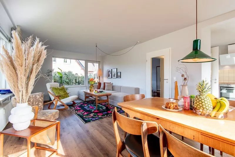 Apartment near the beach for 5 pers. with garden, WLAN. Pets allowed.
