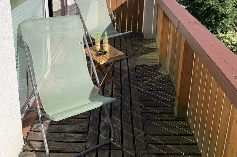 Stylish vacation apartment in a beautiful 2-family house with a large garden