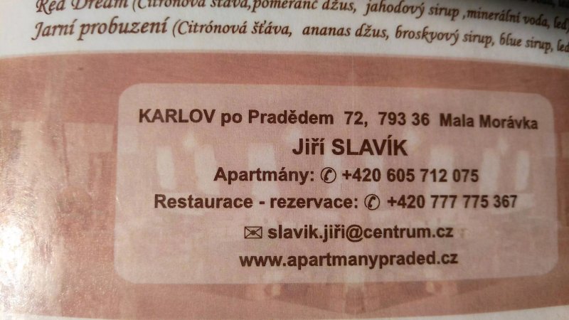 Restaurant & pizzeria Praded