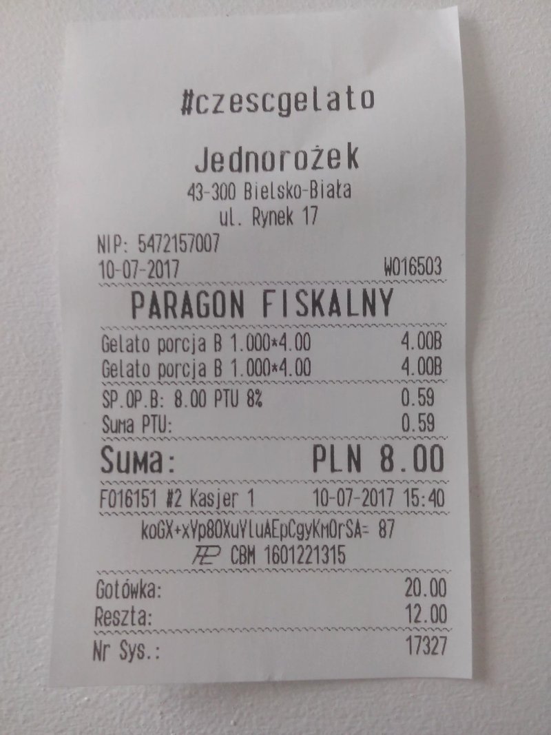 Jednorozek Czesc Gelato