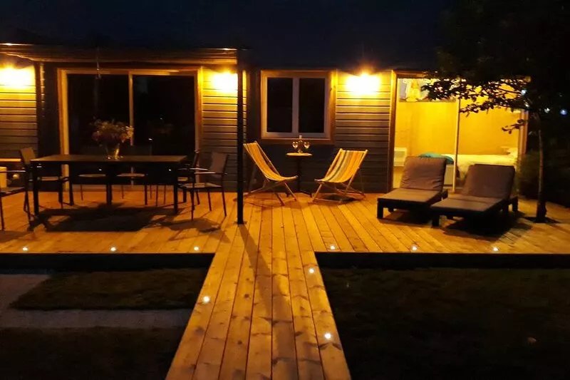 Quiet new wood house Near beaches, Surf Spa Pool Terrace